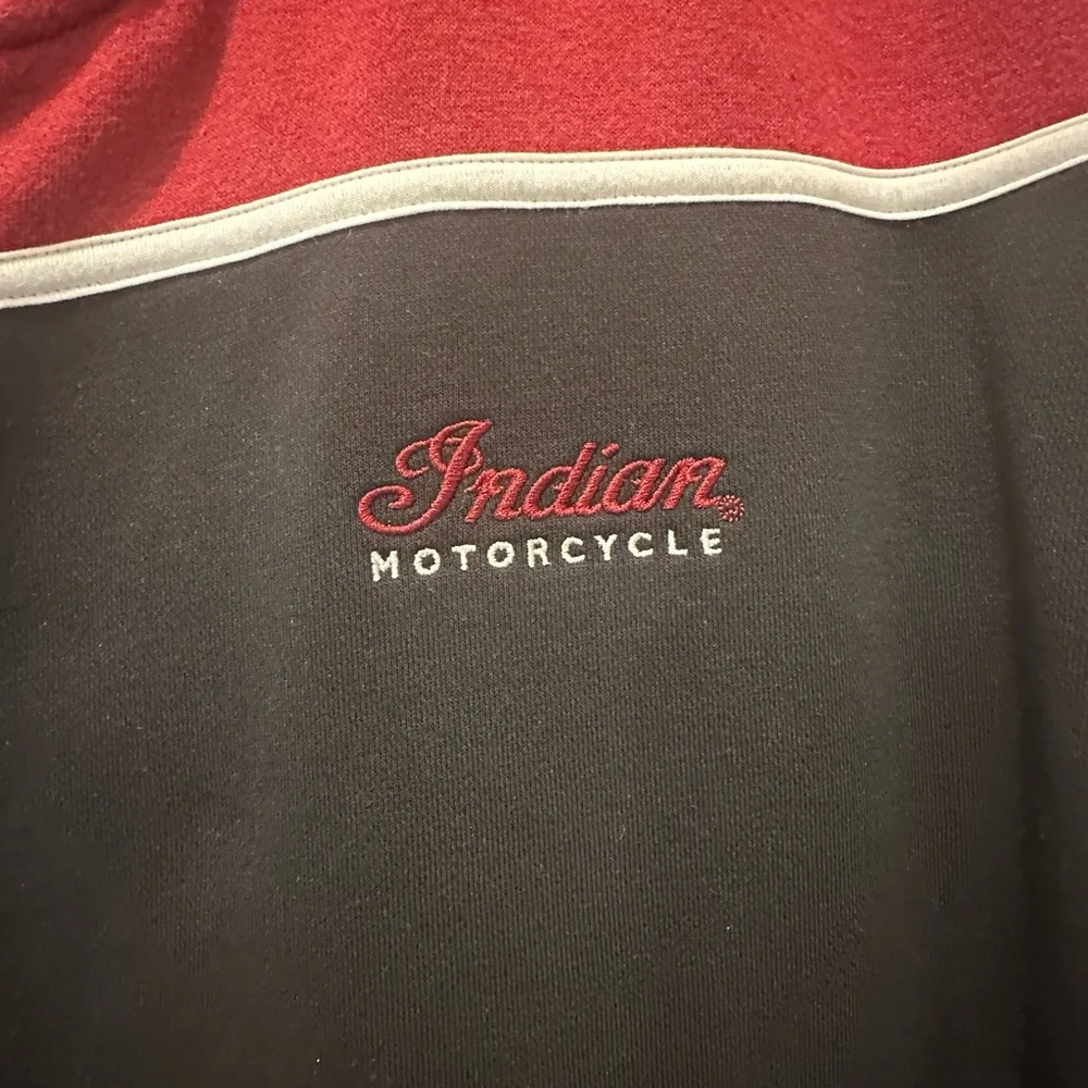 INDIAN MOTORCYCLE BRAND MEN’S FULL ZIP TWO-TONE SWEATSHIRT.  SIZE X-LARGE. - Picture 3 of 7